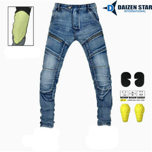 Pantalones Vaqueros de Motocicleta Reforzados con Aramida DAIZEN STAR para Hombre, Armadura de Rodilla CE, Tela de 220g, para Todas las Estaciones - Product Image 5