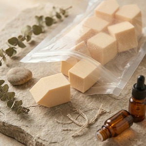 [K-ESSENTIALS] Juego de Esponjas para Aplicación de Cosméticos, Desechables, Higiénicas, Beige, Portátiles, Multiusos - Product Image 1