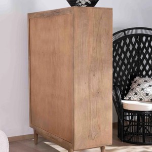 Vandana Urban Balance Two-door <b>cabinet</b> in solid mango wood, contemporary style Cabure - Product Image 5