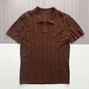 Camisas Polo de Punto para Hombre, Manga Corta, Elegantes, con Logotipo y Color Personalizados, Cuello Sólido, de Lana, Venta al Por Mayor - Product Image 1