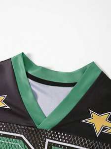 เสื้อเจอร์ซีย์ตาข่ายลายเสือแบบกำหนดเอง สไตล์สตรีทแวร์โอเวอร์ไซส์ ยูนิเซ็กส์ ฮิปฮอป แฟชั่นฤดูร้อน ขายส่ง OEM - Product Image 4