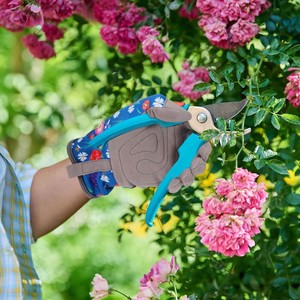 Gants de jardinage longs en cuir avec protection du bas du bras, gants de travail pour le désherbage, le creusement, la plantation, le bêchage et la taille, gants de sécurité - Product Image 5