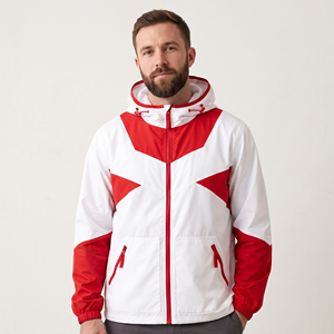 Men’s Hooded <b>Waterproof</b> Windbreaker Jacket Men's Full Sleeve Rain Wear Windbreaker Jacket Men's Camping Windbreaker Jacket - Product Image 1