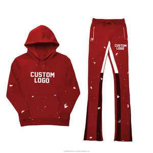 Latest Design Men Comfortable Flared Tracksuits Casual Wear Premium Quality Streetwear Heavyweight Warm <b>Flare</b> Tracksuits - Product Image 4