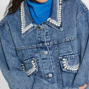 Newest 2026 Style Lady <b>Denim</b> Jean <b>Jacket</b> for Women's Long Sleeves Women Clothing Bulk Quantity <b>Denim</b> <b>Jackets</b> OEM Serviced - Product Image 6