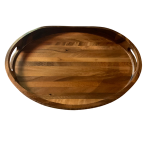 Bandeja cuadrada grande de madera para servir en casa ¡Gran precio! Uso para almacenamiento de frutas y plato de decoración sólida para servir - Product Image 1