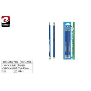 Matita Carioca con gomma HB, confezione da 12 pezzi per scrivere e disegnare - Product Image 1