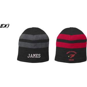 หมวกบีนนี่ลายทางสำหรับ2025อุปกรณ์กีฬาฤดูหนาวปักโลโก้ตามสั่งและมีสไตล์ - Product Image 2
