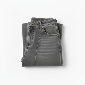 Jean en denim unisexe vintage américain, taille mi-haute, coupe droite ample, délavé moyen, mode automne, pantalon décontracté streetwear - Product Image 3