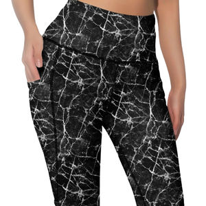 Leggings Marbrés Imprimés Ultra Doux Extensibles Confortables Taille Haute pour Fitness, Gym, Entraînement et Yoga – Vêtements de Sport Premium en Gros - Product Image 3