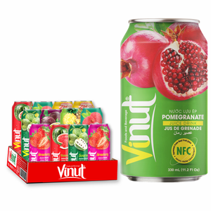 VINUT Jus de grenade sans sucre de 330ml, avec étiquette privée, fruits en conserve du Vietnam avec échantillon gratuit, direct d'usine - Product Image 1