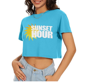 Camiseta Corta Holgada de Algodón para Mujer, Estilo Oversize con Hombros Caídos, Lisa, Casual, Streetwear, Verano, con Logotipo Personalizado - Product Image 3