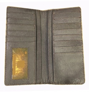 Handmade Light Brown Men's <b>Purse</b> <b>with</b> Floral Tooling & Fashionable Rivet Decoration Pocket Top Indian Manufacturer Supplier - Product Image 3