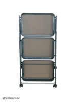 Chariot de rangement pliable à quatre roues en métal Lumetal, revêtement poudré multicolore, pour spa, mobilier d'intérieur, usage commercial, garantie 1 an