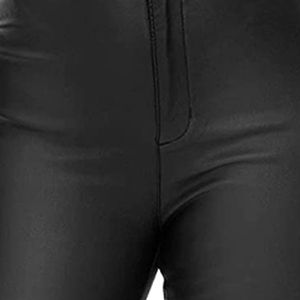 Pantalon décontracté unisexe en cuir véritable, coupe classique, taille élastique, haute qualité, coupe-vent, style streetwear, hiver pour homme - Product Image 6