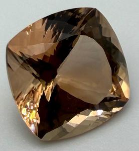 Pierre précieuse naturelle Morganite, taille coussin 16x16 mm, couleur pêche, pierre en vrac authentique pour la fabrication de bijoux - Product Image 2