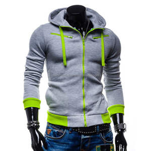 Sudadera con capucha deportiva de invierno para hombre, con cremallera completa, corte regular, transpirable, para gimnasio, entrenamiento y ejercicio. - Product Image 1