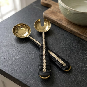 Ensemble élégant de cuillères et fourchettes à salade en métal, vaisselle pour les dîners en famille, les dîners, les buffets de restaurant et les tables d'hôtel - Product Image 5