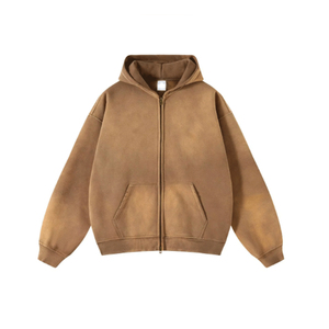 Sweat à capuche zippé pour homme OEM, doublure polaire premium, fabrication en gros - Product Image 5