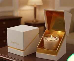 Vela Aromática Premium en Vaso de Vidrio con Pétalos de Rosa Secos, con Caja de Diseño de Lujo Personalizada, Disponible a Precio de Mayoreo - Product Image 3