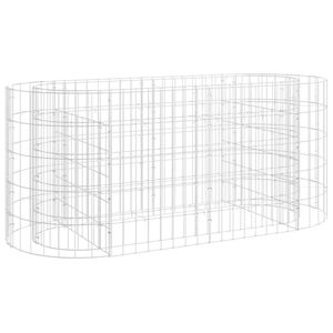 Jardinera Elevada de Gabión de Hierro Galvanizado Plateado de 47.2 x 19.7 x 19.7 Pulgadas para Macetas y Jardineras - Product Image 2