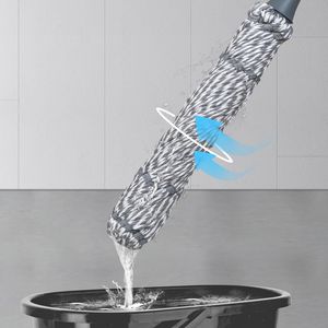 Mop per pavimenti in microfibra auto-strizzante a manico lungo con tampone abrasivo superiore per la pulizia e il lavaggio di pavimenti in legno in cucina - Product Image 2