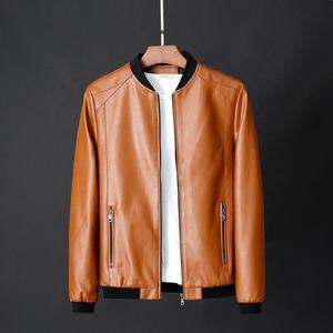 ANSZKTN Autumn <b>Winter</b> Plus 8XL Size Fashion Men's <b>Leather</b> <b>Jackets</b> Solid Color Zipper Faux <b>Leather</b> Casual PU <b>Jacket</b> for Men - Product Image 3