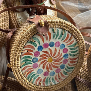 Bali Rattan Handmade Wicker Crossbody Bag Women Summer Beach Boho Style Casual Handbags Luxury Portable Vietnam Supplier OEM - Product Image 4