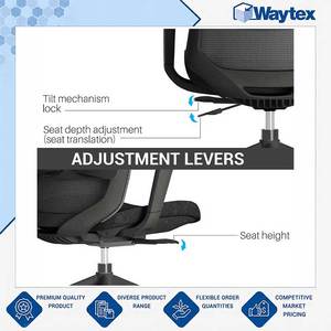 Outstanding Quality GAMONT Professional Black Ergonomic <b>Office</b> <b>Chair</b> with Seat Depth Adjustment for Intensive Daily Use - Product Image 2