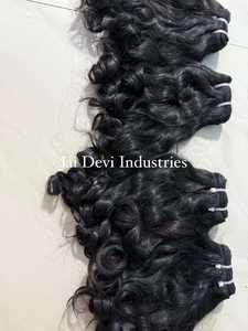 Mèches de cheveux humains naturels indiens bouclés bruts, tissage de cheveux bouclés birmans et vietnamiens, motif Fumi Bouncy, cuticules alignées, cheveux doux et soyeux - Product Image 4