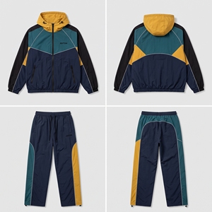 Ensemble de survêtement d'hiver personnalisé pour homme : veste coupe-vent et pantalon respirant pour la course, la gym, le jogging et les activités sportives - Product Image 4