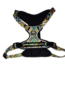 Harnais pour chien imprimé géométrique, personnalisé, anti-traction, réfléchissant, respirant, réglable, confortable, en nylon - Product Image 2
