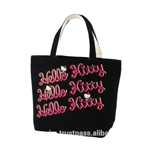 Bolsa de compras reutilizable de lona impresa personalizada de algodón reciclable de moda ecológica personalizada de alta calidad - Product Image 1