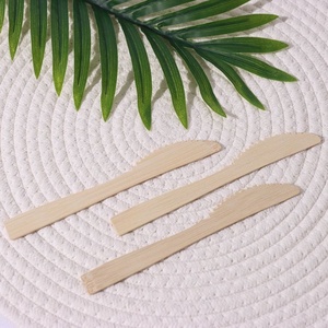 Wholesale Compostable Birchwood Cake Knife 155mm <b>Plastic</b> Free Disposable Dessert Cutlery For Catering For Bakery Cafe Ice Cream - Product Image 1