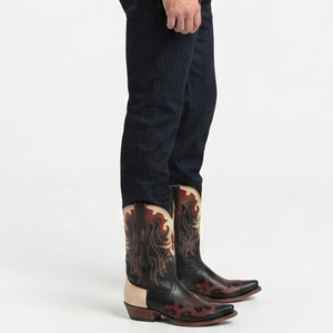 Men's Western Leather Cowboy <b>Boots</b> Mid-Calf Customizable for Winter & Summer Riding - Product Image 3