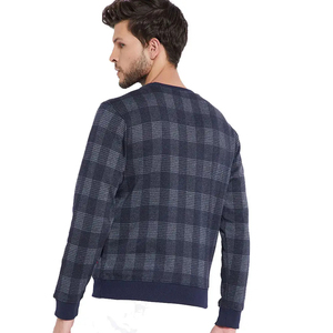 Suéter de Punto a Cuadros para Hombre, Cuello Redondo, Corte Regular, Estilo Casual para Otoño - Product Image 2