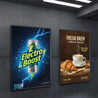 Affiche publicitaire rotative à LED, cadre en aluminium personnalisé, panneau de menu simple face, haute luminosité, forme personnalisée, respectueux de l'environnement