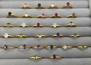 Assorted Oval Gemstone <b>Gold</b> Plated <b>Cocktail</b> <b>Ring</b> Handmade Women's Fashion <b>Ring</b> Wholesale Supplier - Product Image 4