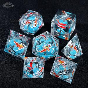 Ensemble de dés en résine époxy de qualité supérieure, dés polyédriques en résine de haute qualité pour les jeux de table DND, accessoire de jeu professionnel en gros - Product Image 2