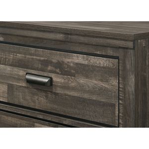 Rustico contemporaneo cinque cassetti di stoccaggio 1pc marrone finitura in legno camera da letto mobili - Product Image 3