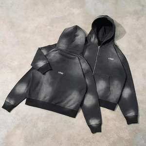 ผู้ผลิตจากปากีสถาน ชุดวอร์มผู้หญิงดีไซน์ล่าสุด โลโก้สั่งทำได้ สไตล์วินเทจ ลุคซักยีนส์สีดำ เสื้อฮู้ดซิป + กางเกงจ็อกเกอร์ ชุดวอร์มผู้หญิง - Product Image 3