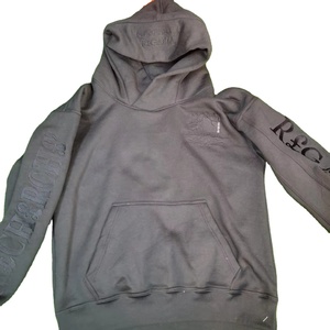 Sweat-shirt à capuche unisexe de haute qualité en coton personnalisé avec impression ou broderie de logo personnalisé, fermeture éclair - Product Image 1