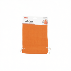 Borsa Multiuso Ilan 9x12 Cm Arancione 3 Pezzi Sacchetto con Coulisse in Cotone - Product Image 2