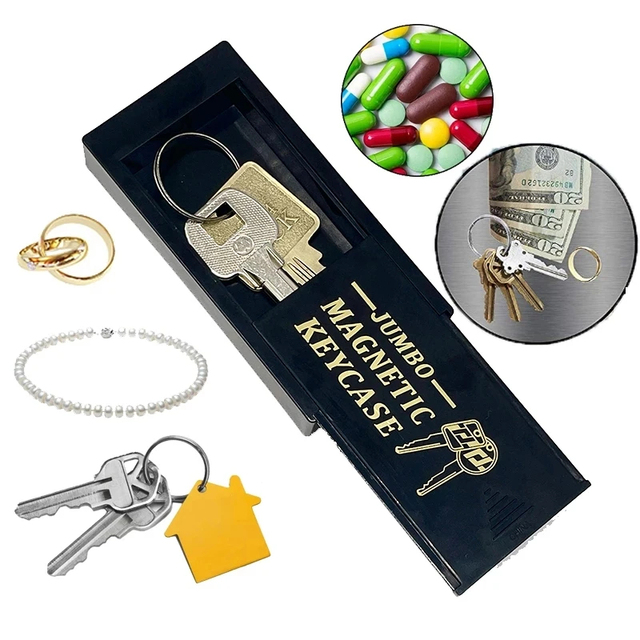Portable Magnetic Key Hidden Safe Box Key Spare Magnet Outdoor Stash Magnetic Key Holder for Car Truck