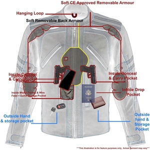 Veste de moto en cuir de vache véritable pour homme, style vintage Cafe Racer, veste de protection en cuir pour motard, OEM - Product Image 3