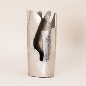 Abstract Meta <b>Vase</b> <b>GOLD</b> Contemporary Handmade Metal <b>Vase</b> Tabletop <b>Vase</b> With Textured <b>Gold</b> Finish - Product Image 5