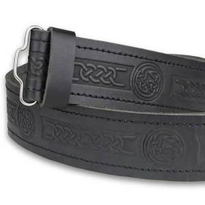 Cinturones Irlandeses de Tartán con Diseño de Espiral Celta en Relieve, Ajustables, para Escoceses, Venta al Por Mayor - Product Image 3