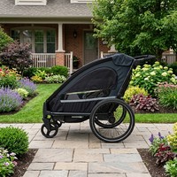 Remolques para Bebés KS-200 3 en 1 de Aleación de Aluminio Ligera, Suspensión Independiente, Capacidad de 35 kg, Versátiles y Convenientes para Actividades al Aire Libre
