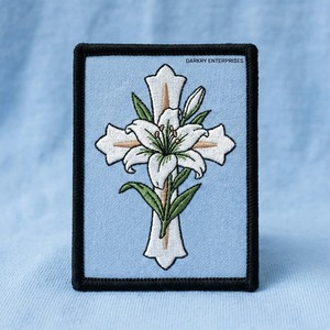 Parche Termoadhesivo Bordado a Máquina Personalizado, León de Judá como Rey, Símbolo Religioso Cristiano, Insignia Redonda para Ropa, Bolsos y Gorras - Product Image 2