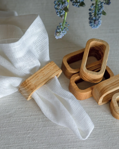 ooden Napkin Rings Set Rustic Handmade Customizable <b>Table</b> Decor Wedding <b>Party</b> - Product Image 6